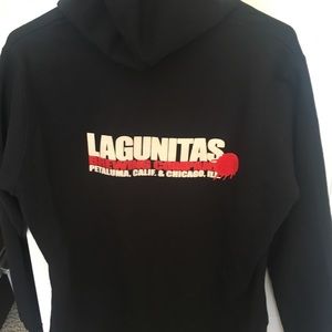 Black womens zip up lagunitas sweatshirt